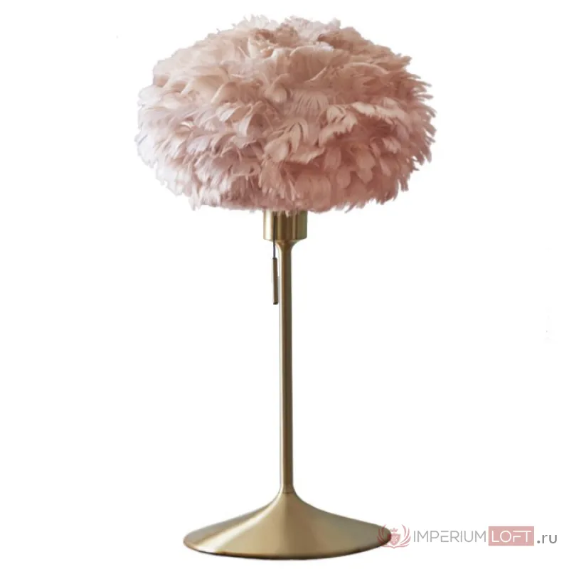 Настольная лампа из перьев Plumage Pink от ImperiumLoft