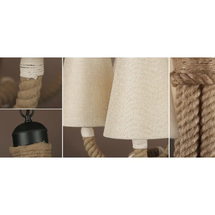 Люстра Rattan Chandelier Loft Rope Light от ImperiumLoft