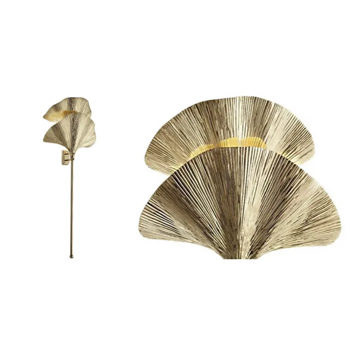 Бра золотые листья пальмы Wall Lamp two palm leaves от ImperiumLoft