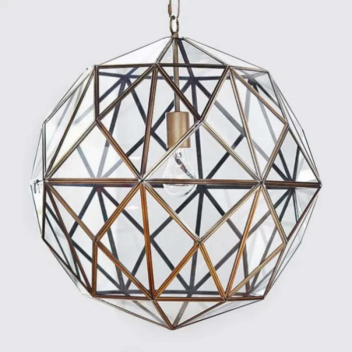 Люстра Glass & Metal Cage Pendant от ImperiumLoft
