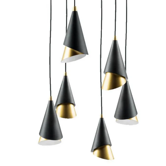 Люстра Lucio Black and Gold 6 от ImperiumLoft