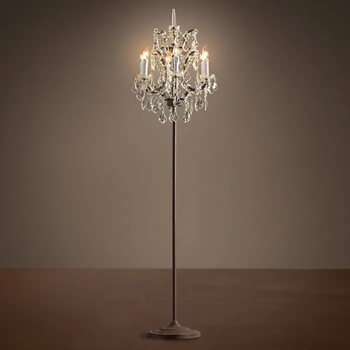 Торшер 19TH C. ROCOCO IRON & CLEAR CRYSTAL floor lamp от ImperiumLoft