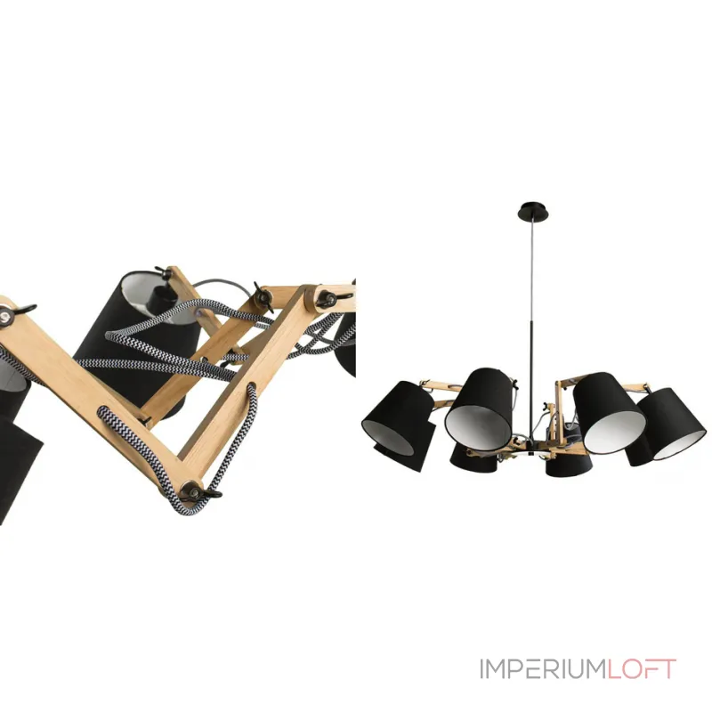 Подвесная люстра Woodland Pendant 8 Black