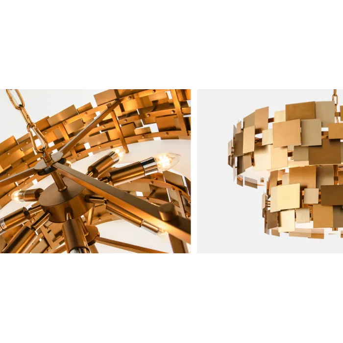 Люстра Gold Plate Chandelier 8 от ImperiumLoft