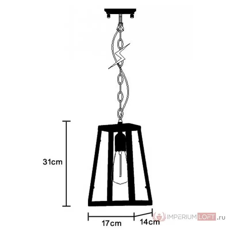 Подвесной светильник Loft Industrial Ortogonal pendant Brass от ImperiumLoft