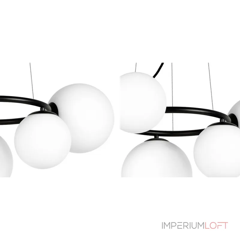 Подвесная люстра Bubbles on Ring Chandelier Black Подвесная люстра Bubbles on Ring Chandelier Black