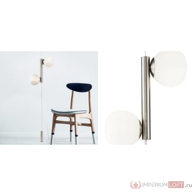 Торшер Tiepolo Ball Floor Lamp Double nickel от ImperiumLoft