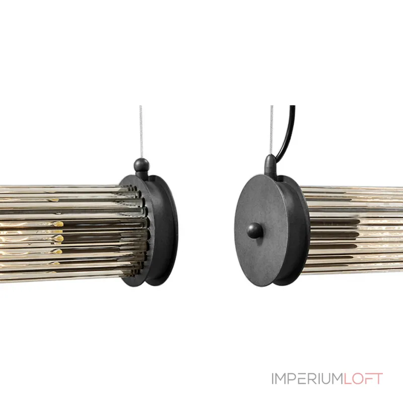 Подвесной светильник Glass TUBE Pendant Double Black от ImperiumLoft Подвесной светильник Glass TUBE Pendant Double Black от ImperiumLoft