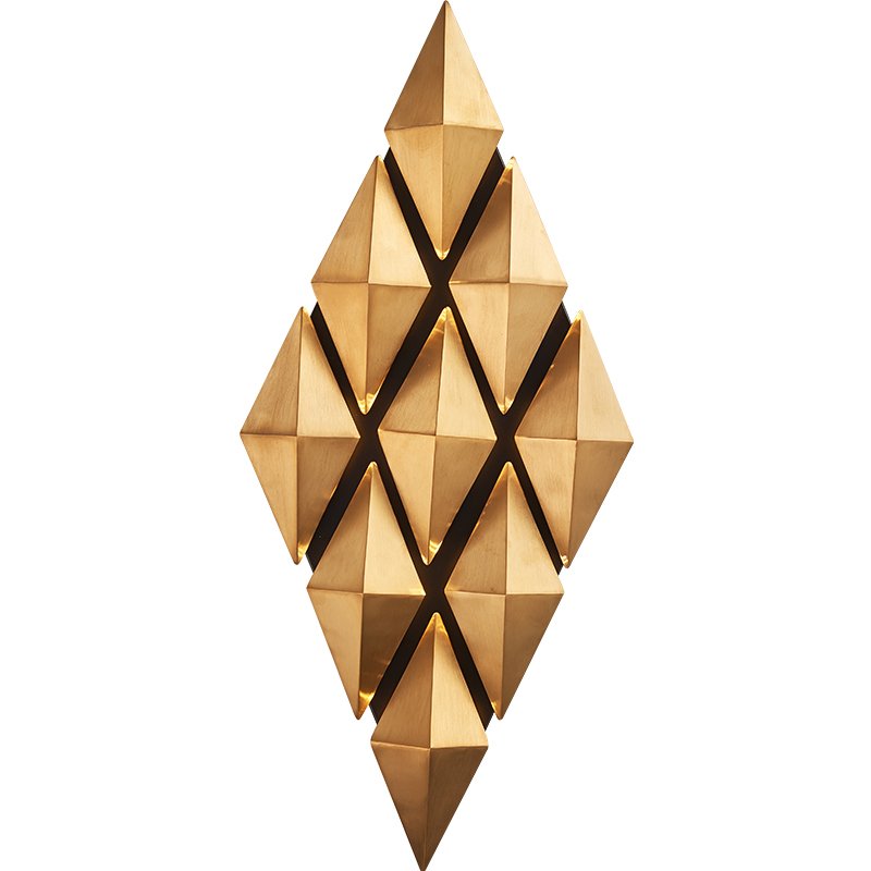 Бра Honeycomb Gold lozenges Wall Lamp от ImperiumLoft