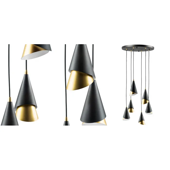 Люстра Lucio Black and Gold 6 от ImperiumLoft