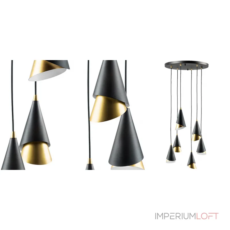Люстра Lucio Black and Gold 6 Люстра Lucio Black and Gold 6