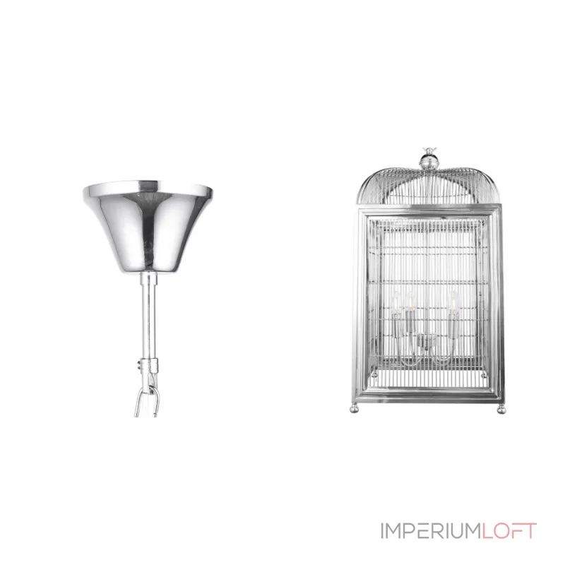 Подвесная люстра Bird cage chrome Lantern Falcon