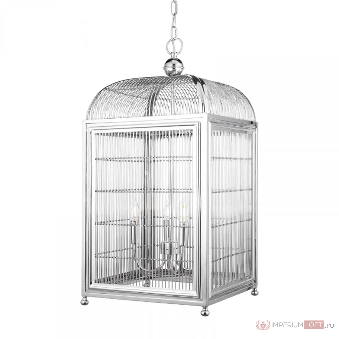 ✓ Люстра клетка Bird cage chrome Lantern Falcon от LoftConcept по  минимальным ценам с быстрой доставкой по России ✓ Стильная люстра клетка  Bird cage chrome Lantern Falcon: добавьте изысканности в свой интерьер!