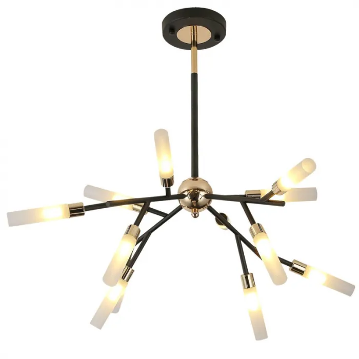 Люстра на штанге White Tube Valley Arredoluce Chandelier 12