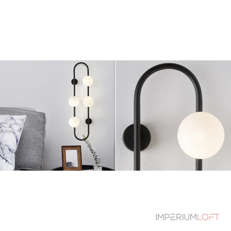 Бра HOOP WALL Lamp Black 4