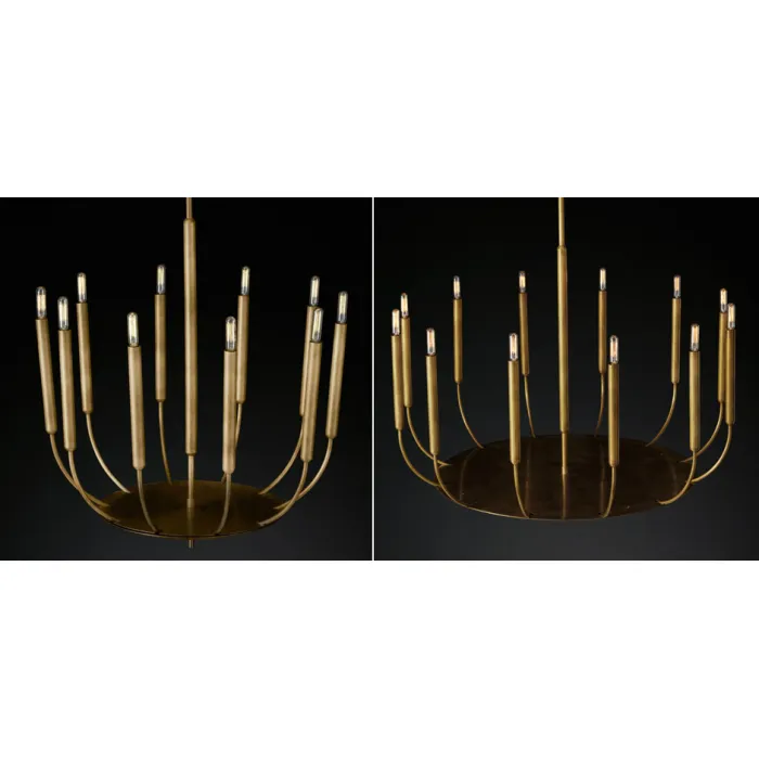 Люстра RH Quenouilles Round Chandelier brass от ImperiumLoft