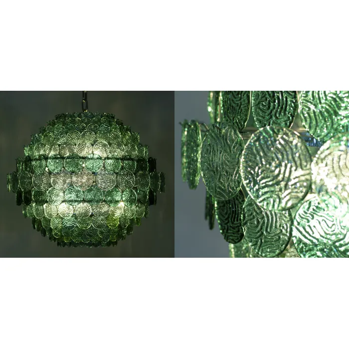 Люстра зеленое стекло Lighting Braithwell Chandelier от ImperiumLoft