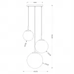 Люстра Ball Sunrise Pendant lamp smok 3 плафона от ImperiumLoft