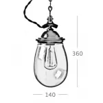 Подвесной светильник Glass Drop Retro Color Light от ImperiumLoft