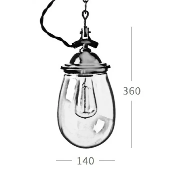 Подвесной светильник Glass Drop Retro Color Light от ImperiumLoft