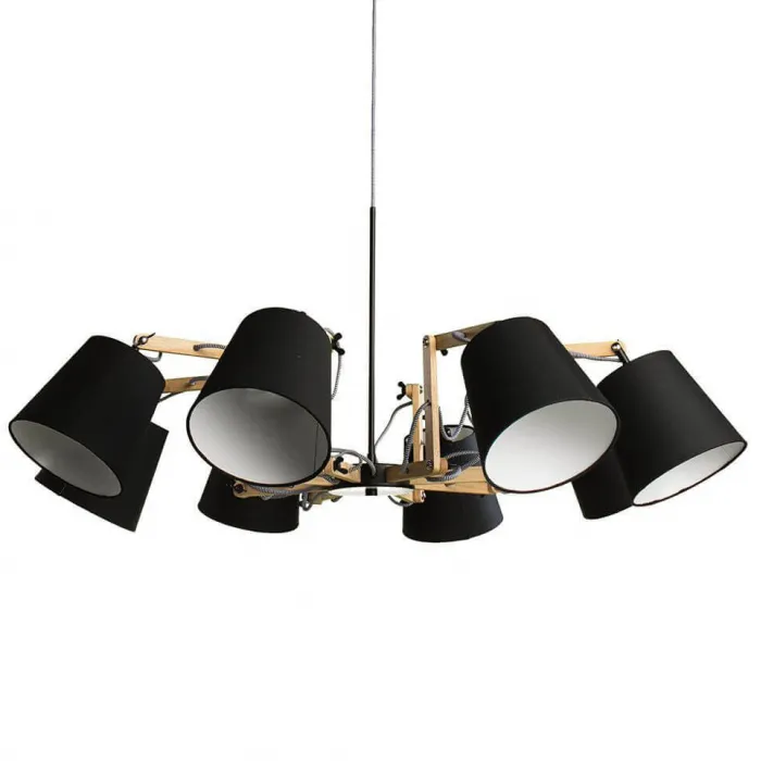 Люстра Woodland Pendant 8 Black от ImperiumLoft