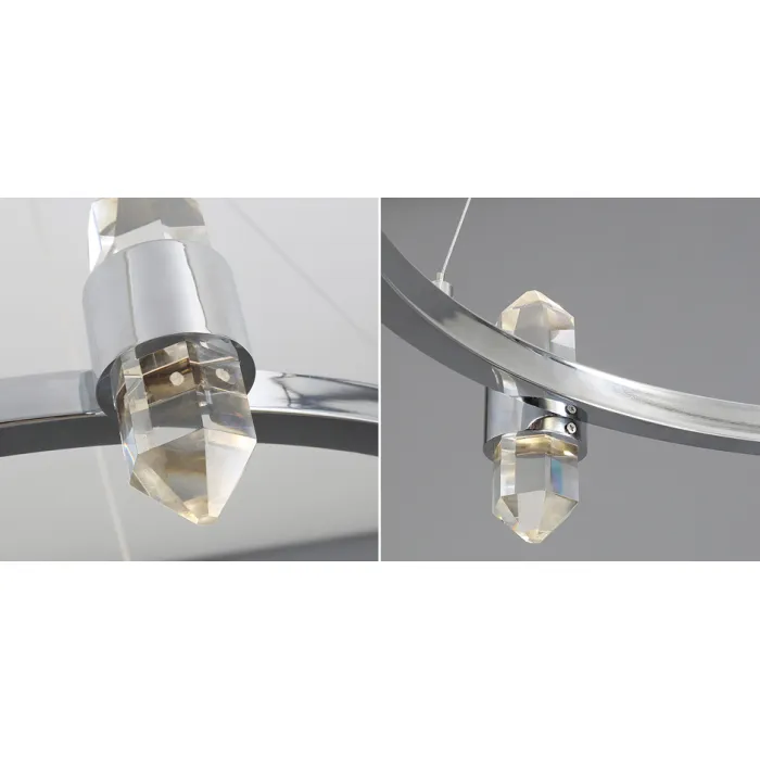 Люстра Crystal Ring Chandelier Chromium от ImperiumLoft