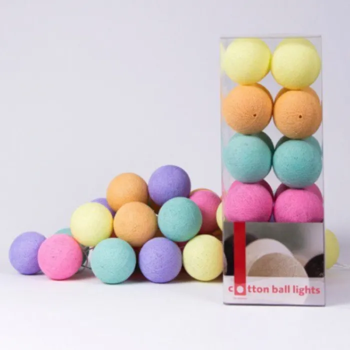 Гирлянда хлопковые фонарики Сotton Ball Ice Cream от ImperiumLoft