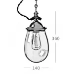 Подвесной светильник Glass Drop Retro Color Light от ImperiumLoft