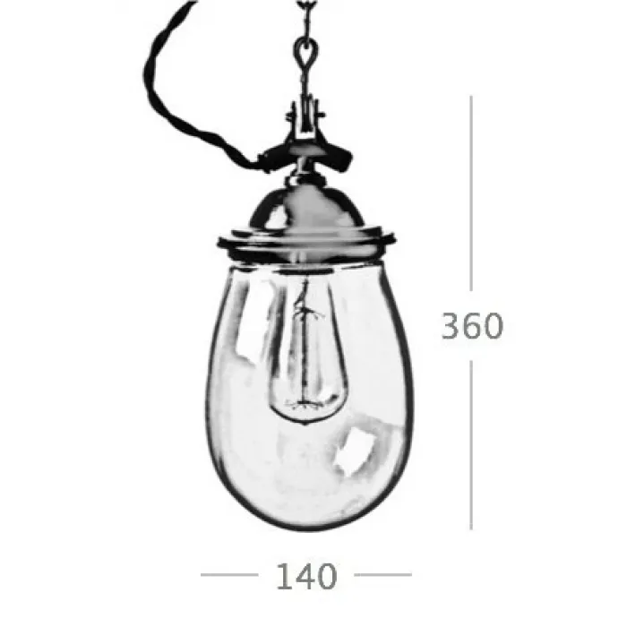 Подвесной светильник Glass Drop Retro Color Light от ImperiumLoft