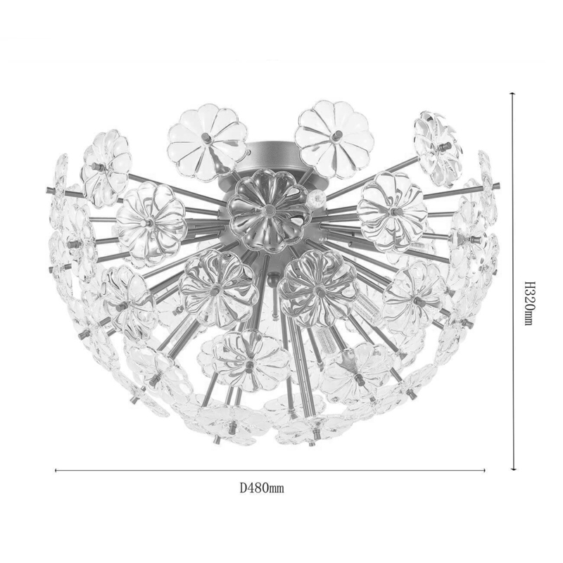 Потолочная люстра Glass Flowers Sputnik Ceiling
