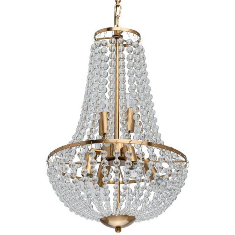 Люстра Virginia Clear Beads Chandelier Gold от ImperiumLoft