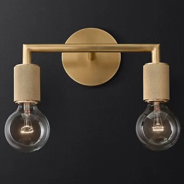 Бра RH Utilitaire Double Sconce Brass