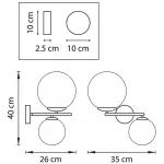 Бра Bubbles on Ring Sconces Black от ImperiumLoft