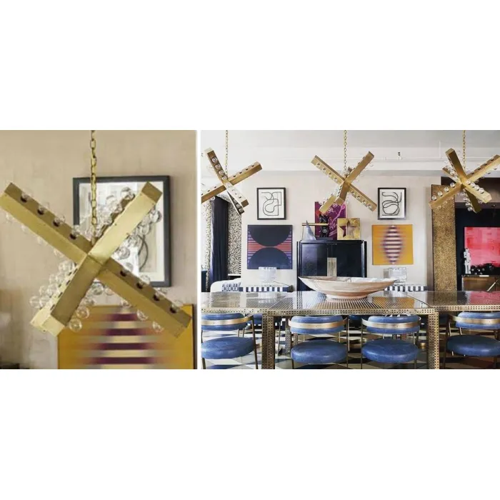 Подвесной светильник Nero Chandelier Gold от ImperiumLoft
