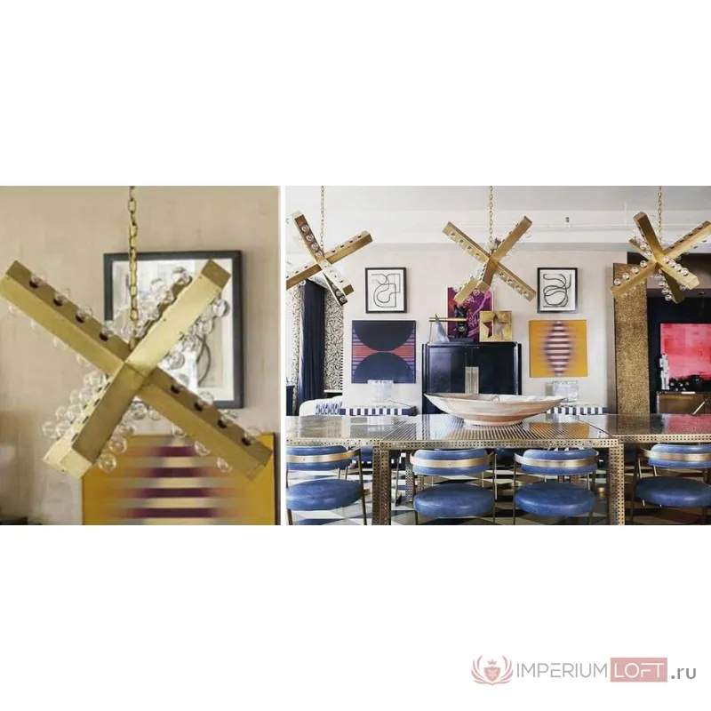 Подвесной светильник Nero Chandelier Gold от ImperiumLoft