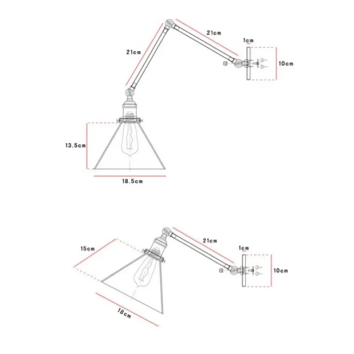Бра Gloce Cone Shade Loft Industrial Glass от ImperiumLoft
