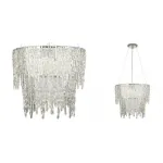 Подвесная люстра Cold Heart Silver Single two-tier Chandelier