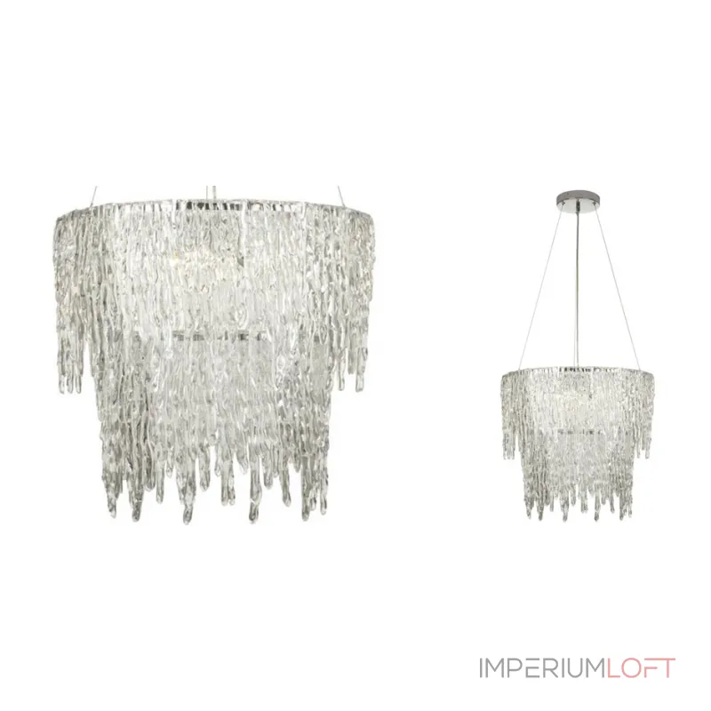 Подвесная люстра Cold Heart Silver Single two-tier Chandelier
