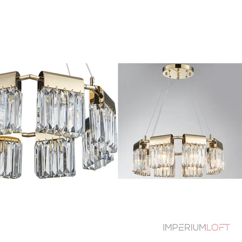 Подвесная люстра Crystal Pendants gold 8