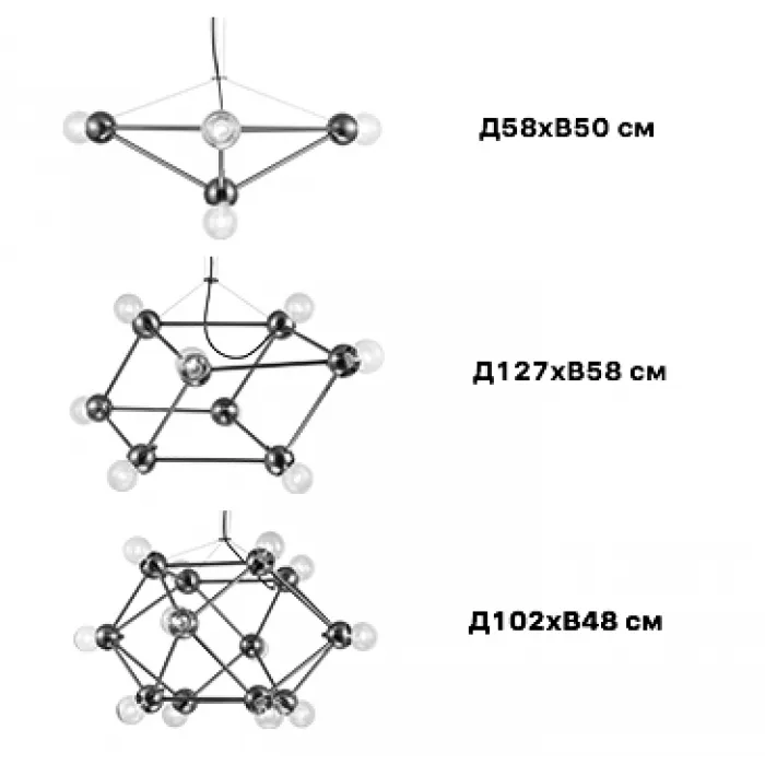 Люстра Molecule Gold Chandelier от ImperiumLoft