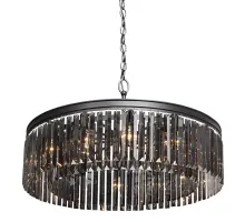 Люстра RH Rhys Smok Glass Prism Round Chandelier 80