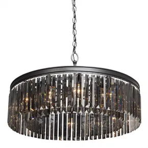 Люстра RH Rhys Smok Glass Prism Round Chandelier 80