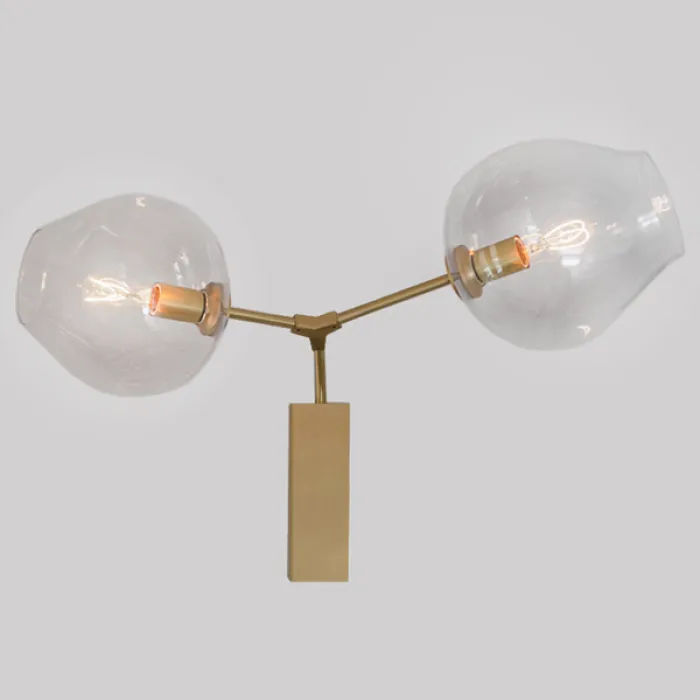 Бра Сrumpled Glas Wall Lamp Золотой от ImperiumLoft