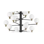 Люстра на штанге Italian Globe Abstraction Light White and Black 20