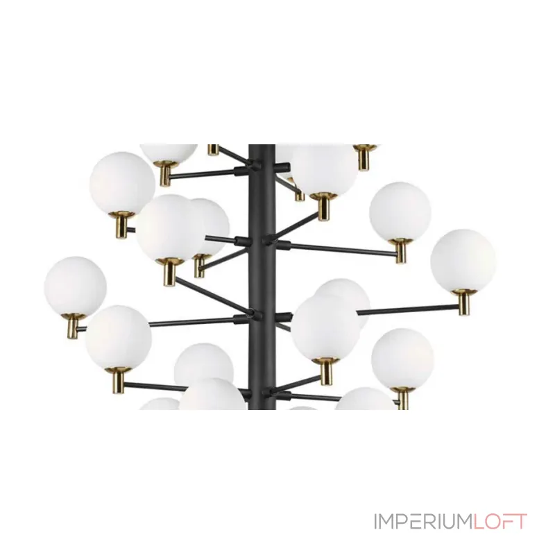 Люстра на штанге Italian Globe Abstraction Light White and Black 20