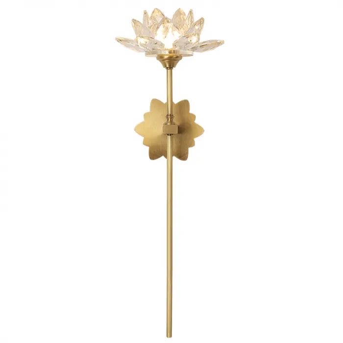Бра Хрустальный Цветок Лотоса Lotus flower Wall Clear Glass D от ImperiumLoft