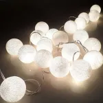 Гирлянда хлопковые фонарики Сotton Ball White от ImperiumLoft