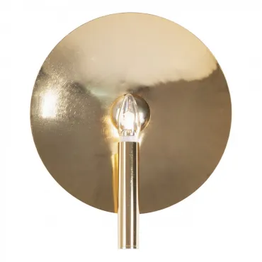 Бра Gold Round Backing Exposed Bulb Sconce от ImperiumLoft