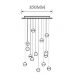 Люстра Bocci 14.14 Rectangle Pendant Chandelier Led Crystal Glass на прямоугольной планке от ImperiumLoft