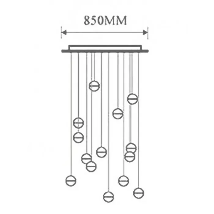 Люстра Bocci 14.14 Rectangle Pendant Chandelier Led Crystal Glass на прямоугольной планке от ImperiumLoft